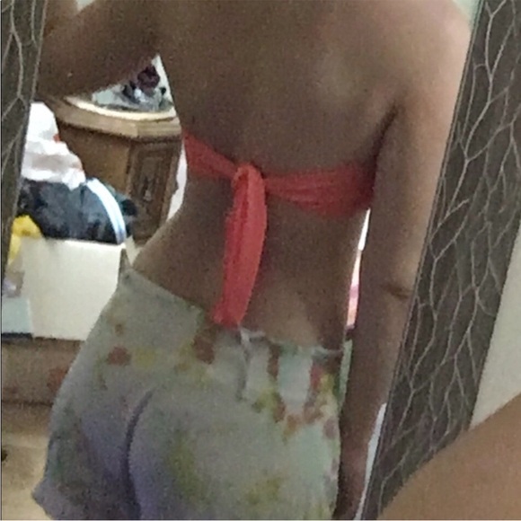 Aerie Coral and Ivory Crochet Bandeau Bikini 🌿 - Picture 2 of 5